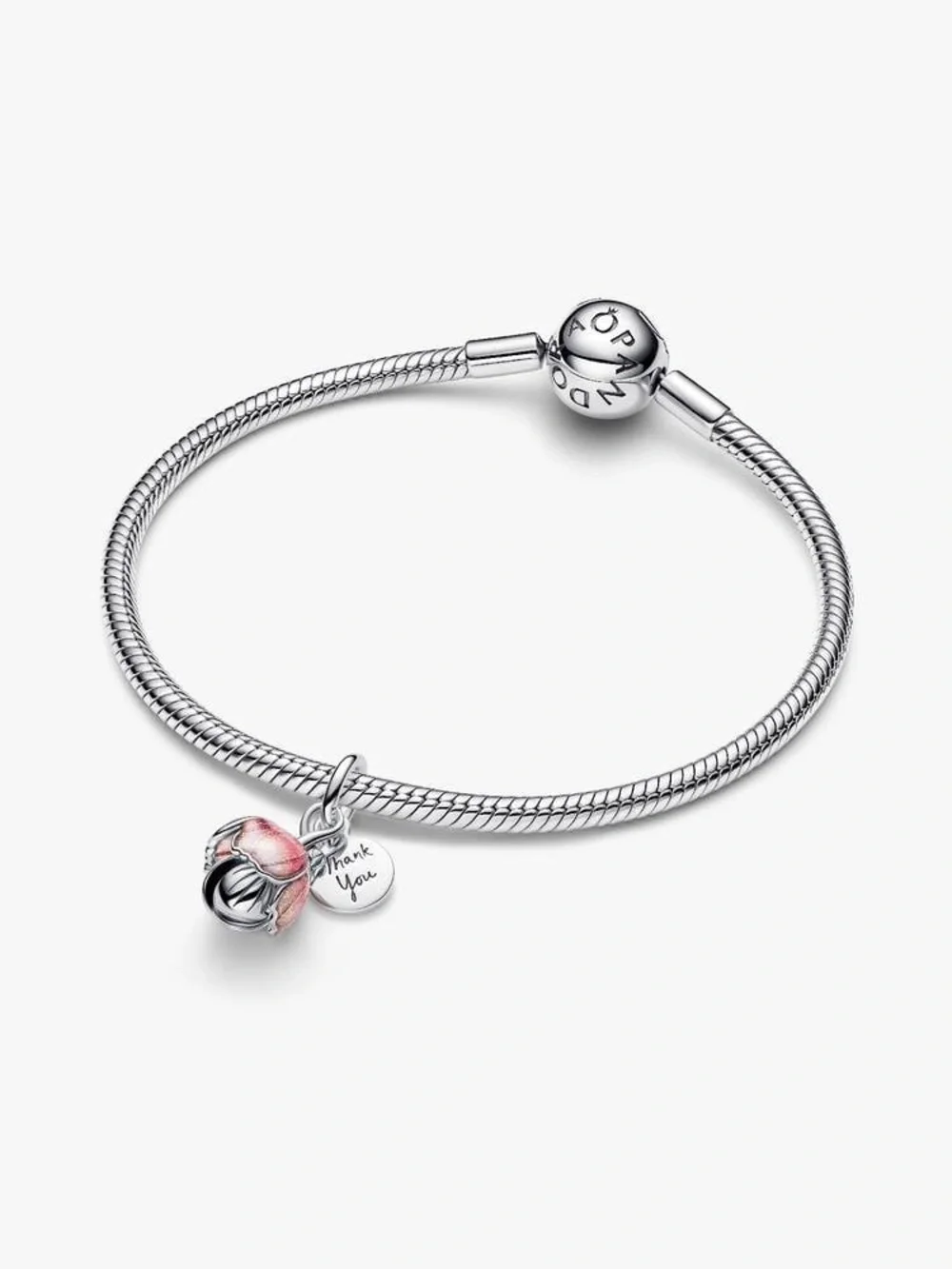 Pandora Two-Tone Blooming Flower Dangle Charm